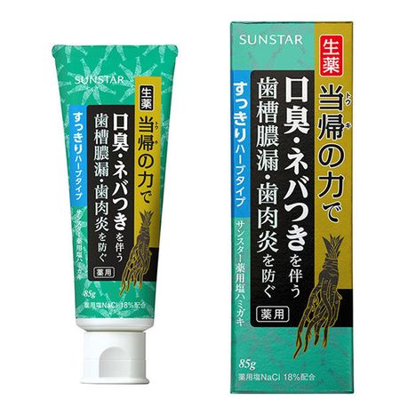 SUNSTAR Medicinal Salt Toothpaste Herbal Angelica Power Refreshing Herbs 85g