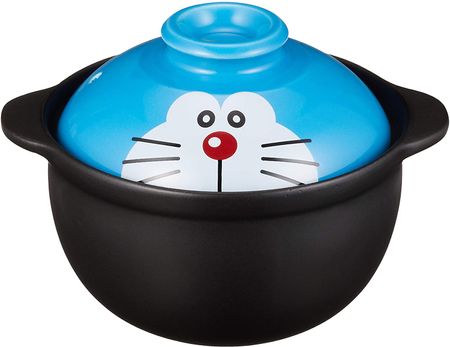Kinsho Pottery Doraemon Face Single-Serving Earthenware Pot 650ml