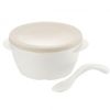 Richell Tri-Series Stainless Steel Bowl M with Spoon, White