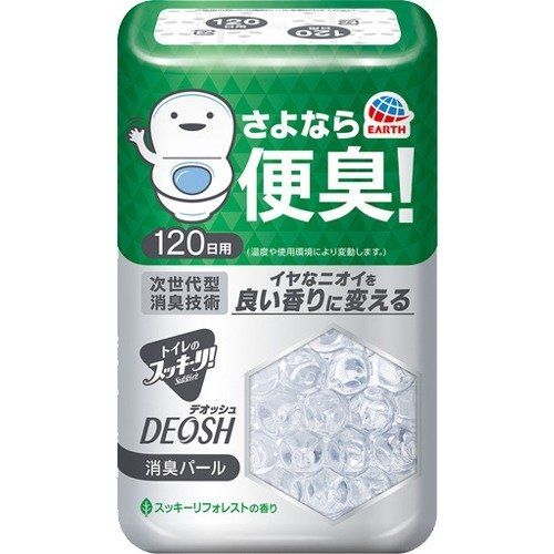 アース製薬 トイレのスッキーリ!Sukki-ri! DEOSH 消臭パール スッキーリフォレストの香り 230g