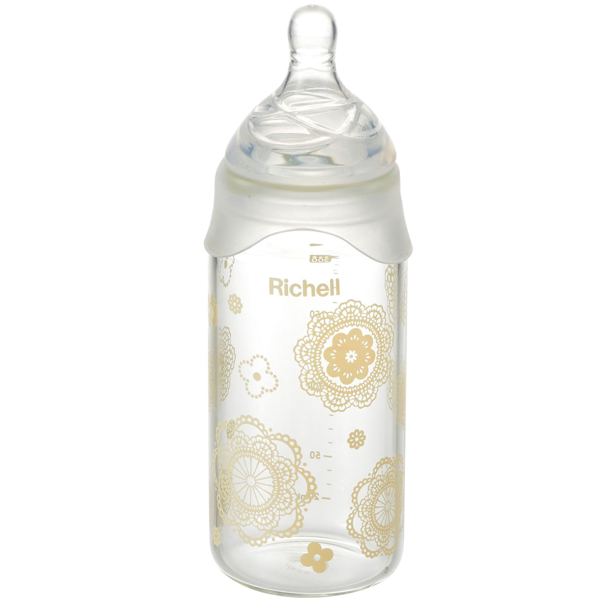 richell 利其爾藕池奶瓶耐熱玻璃奶瓶3-18個月左右