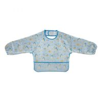 Richell 出し午餐君 長袖餐圍裙 藍色