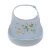 Richell Odekake Lunchkun Meal Bib that easily catches food spills, Blue