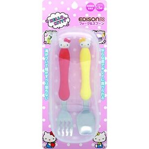 KJC Edison Mama Fork & Spoon Case with Hello Kitty