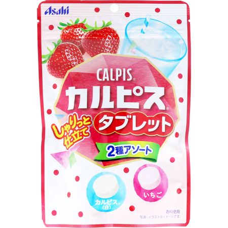 Asahi Group food Calpis Shalit tailoring tablet two Assorted Calpis strawberry 48g