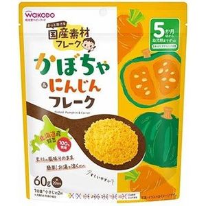 朝日集团食品 和光堂 婴幼儿食品 日本产材料碎片 南瓜&红萝卜碎片 60g