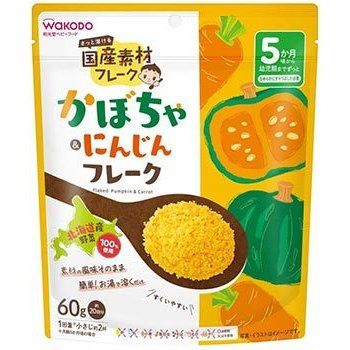 朝日集团食品 和光堂婴儿食品 国产原料 南瓜胡萝卜片 60克