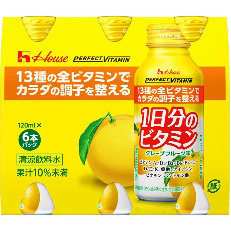 A Day's Supply of Vitamins Grapefruit Flavor 120ml x 6 Bottles