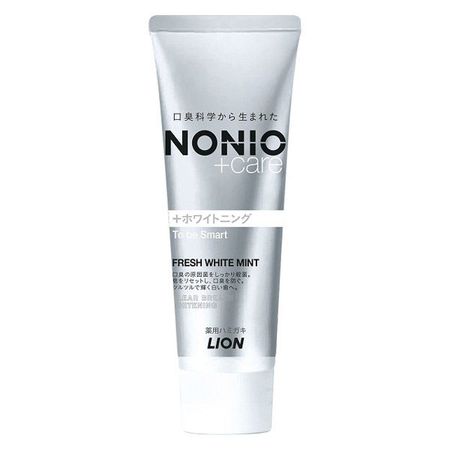 NONIO Plus美白牙膏清新亮白薄荷130g狮王牙膏含氟预防口臭美白