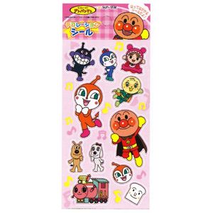 SUNSTAR Decoration Sticker Pink Let's Go! Anpanman Anpanman 2730010C