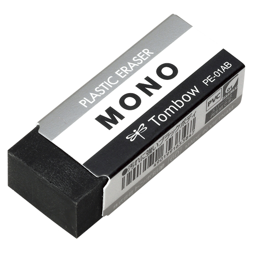 蜻蜓鉛筆鉛筆橡皮擦MONO單PE01黑色PE-01AB