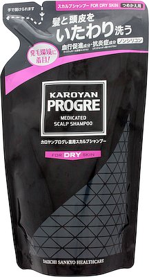 第一三共健康護理 Karoyan Progre Karoyan Progre 清理頭皮洗髮水DRY 乾燥型 補充包240ml