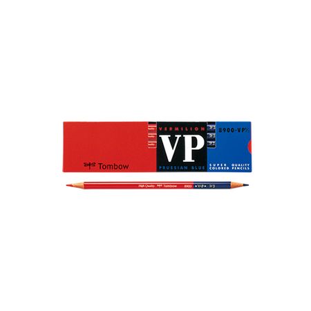 Tombow Pencil 红蓝铅笔 8900VP 圆筒 8900-VP7/3 朱红色/蓝色 7:3 1 打