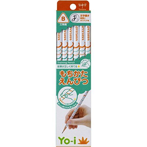 Tombow Pencil Pencil Yo-i Mochikata B triangular shaft right left combined KE-EY02-B 1 dozen