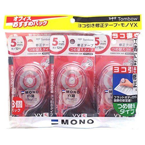 Tombow Pencil correction tape MONO YX5 KCC-345 3 pieces