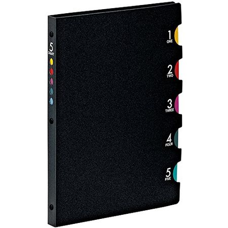 마루만 파일노트 파이브차트 F905 B5 26공 블랙