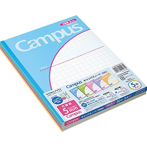 KOKUYO/國譽 KOKUYO Campus筆記本 用途別 B5 5mm方格 5冊裝 NO-30S10-5X5