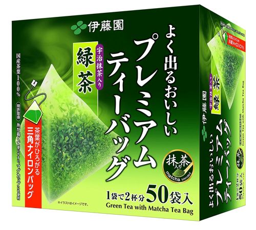 Oi Ocha Premium Tea Bags, Green Tea with Matcha, 50 Count