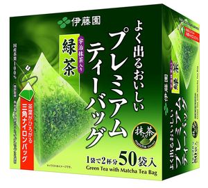 Itoen Premium Green Tea with Uji Matcha Pyramid Tea Bags (50 Tea Bags)