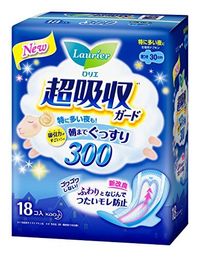 Laurier Super Absorbent Guard 300 with Wings, 30 cm, 18 Pads