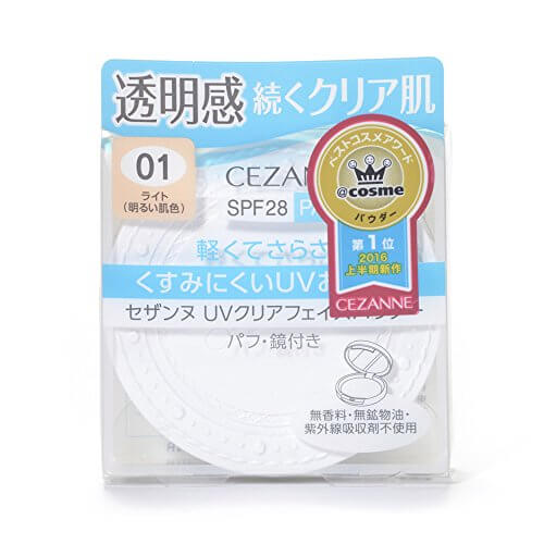 CEZANNE UV Clear Face Powder 輕柔透明感蜜粉餅 01