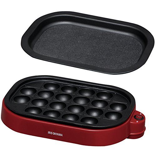 IRIS Oyama Takoyaki 2WAY Red Flat Grill Pan  ITY-20WA-R