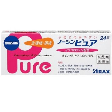 【指定第2類醫薬品】NORSHIN PURE 止痛藥 24錠