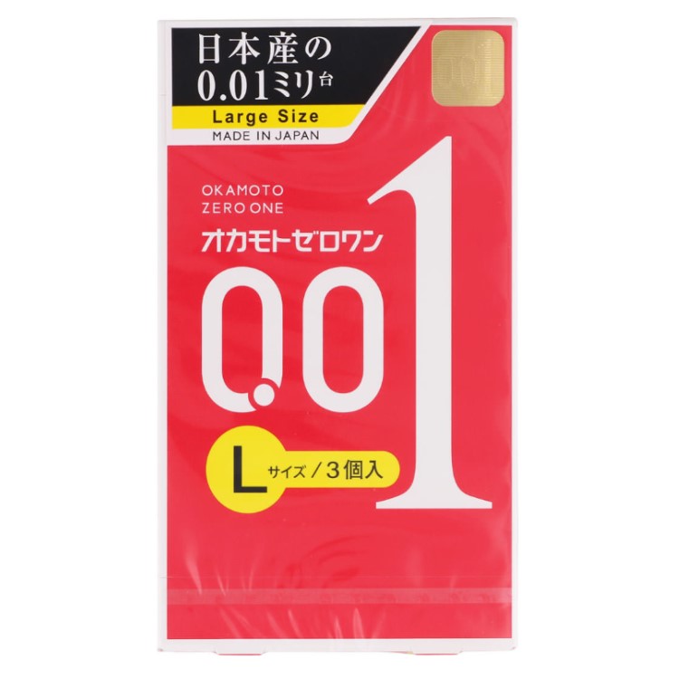 岡本 OKAMOTO岡本0.01 保險套 (L號) 3入