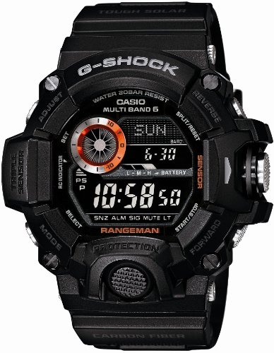 相应的CASIO手表，G-SHOCK Renjiman世界六个站的无线电波太阳能GW