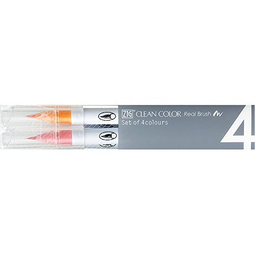 吳竹 吳竹 【ZIG】Clean Color Real Brush 4色組合/淡色系[RB-6000AT/4VA]