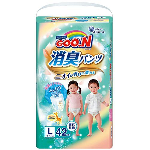 Goo.n Deodorizing Diapers L-Size (Pack of 42) Baby & Kids