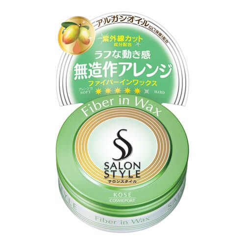 Salon style hair wax fiber-in