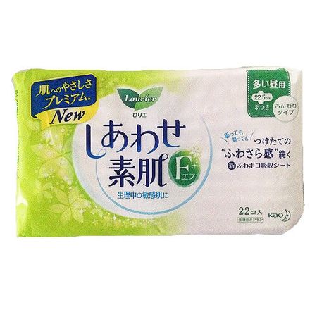 Laurier F 快乐肌肤，重度日用，22.5 厘米，带护翼，22 片