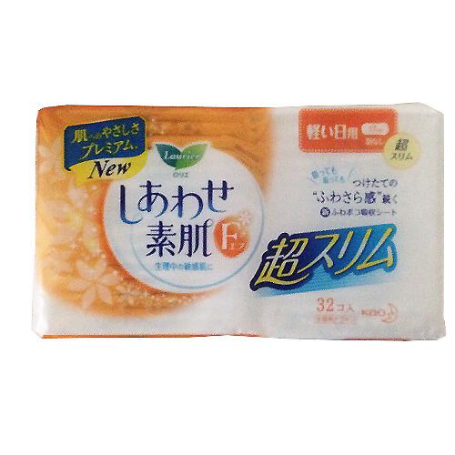 Laurier F Happy Skin Ultra Slim Pads for Light Days (No Wings)