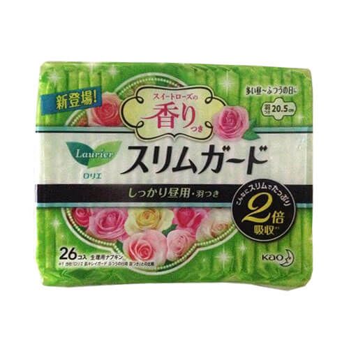ロリエ スリムガード ローズの香り 多い昼～ふつうの日用 羽つき 26個入