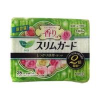 Laurier Slim Guard Rose Scent, Day Use Pads (Heavy to Regular Flow), With Wings, 26 Count