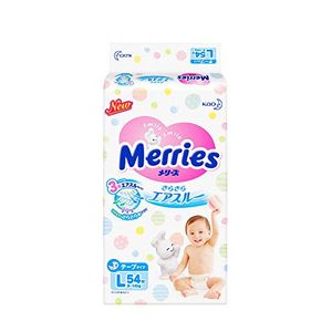 Merry's 胶带 Smooth Air Through L（9-14kg）54 片