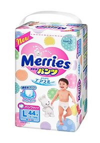Merries Pants with Air Flow  L (9 ~ 14kg) 44 Diapers