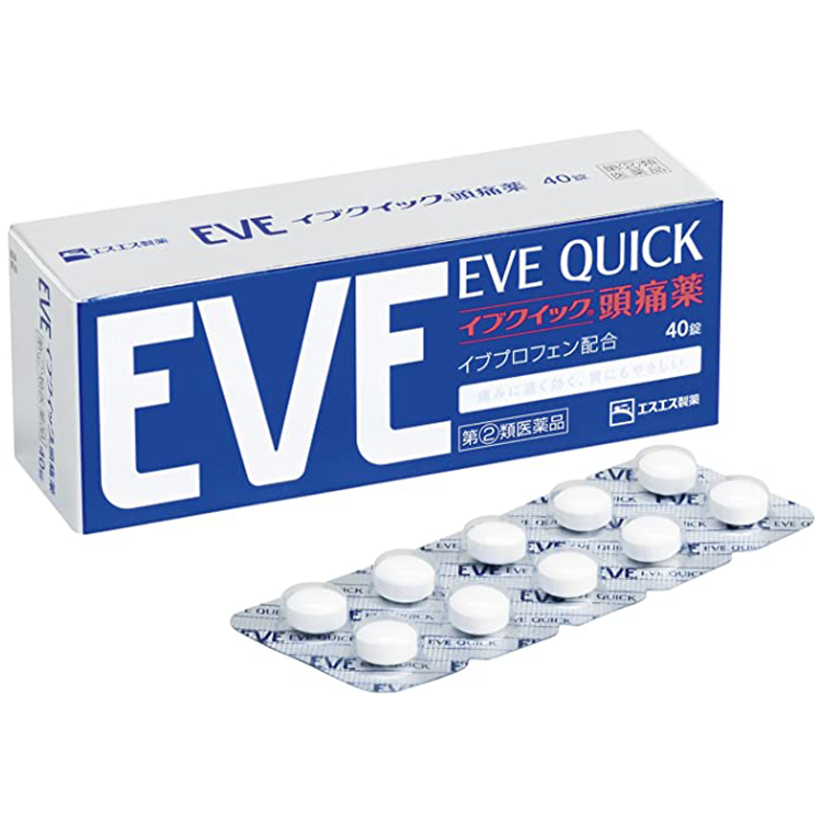 SS製藥 EVE止痛藥 白兔牌 EVE QUICK 頭痛藥 40粒【指定第2類醫藥品】