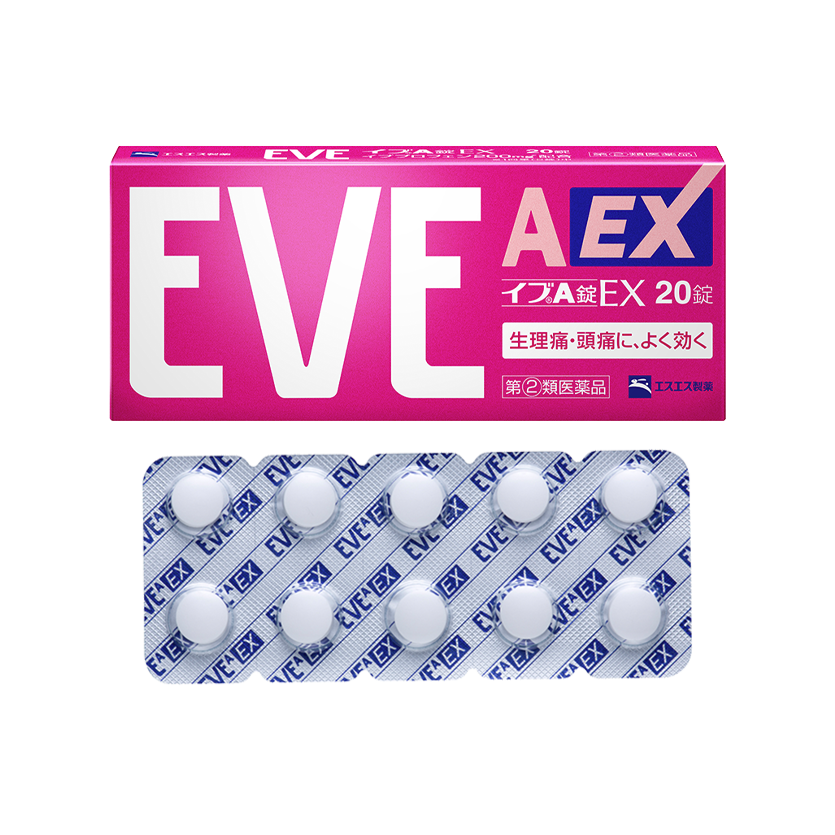 SS製藥 EVE止痛藥 白兔牌 EVE A錠 EX 止痛藥 20粒【指定第2類醫藥品】