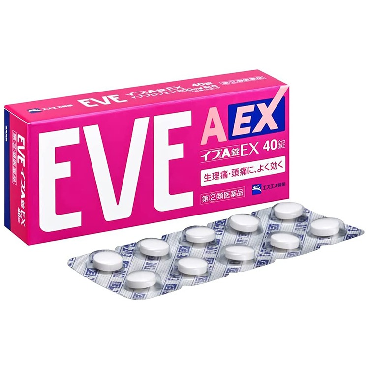 SS製藥 EVE止痛藥 白兔牌 EVE A錠 EX 止痛藥 40粒【指定第2類醫藥品】