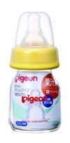 피죤 슬림 타입 과즙용 젖병(내열 유리제・실리콘 고무 젖꼭지 포함) 50ml