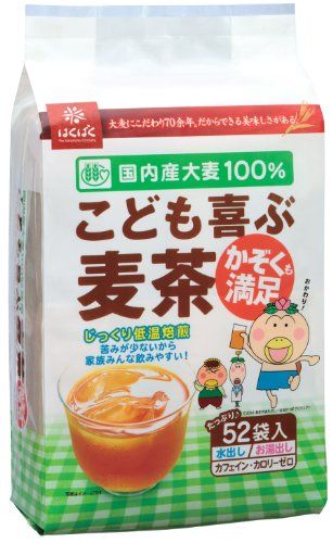 Hakubaku Kids’ Favorite Barley Tea, 52 Tea Bags (416 g)