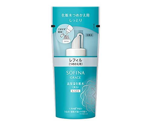 花王 SOFINA GRACE 高保濕美白化妝水 滋潤型 補充包 130ml（醫藥部外品）
