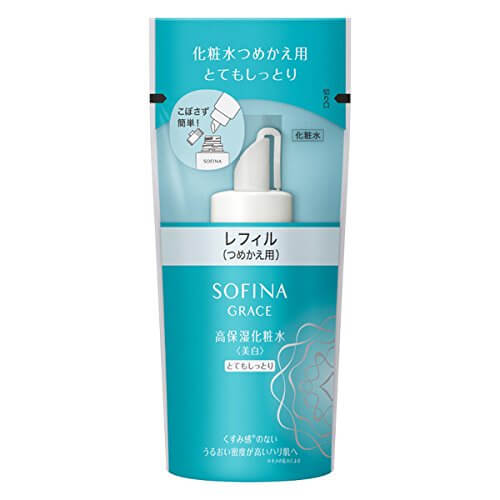 花王 SOFINA GRACE 高保濕美白化妝水（極潤型）補充包 130ml（醫藥部外品）