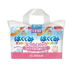 Morinaga Hagukumi Eco-friendly Pack Refill 800g (400g x 2 bags) x 2 boxes with prize