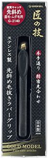 Green Bell 不锈钢斜角镊子（带橡胶手柄）（金色）