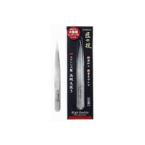 Green bell stainless steel fine tweezers (extra fine)