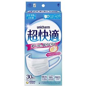 超快適マスクプリーツタイプ 30枚 unicharm【PM2.5対策】