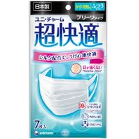 유니참 초쾌적 마스크 플리츠형 7매【PM2.5 대응】